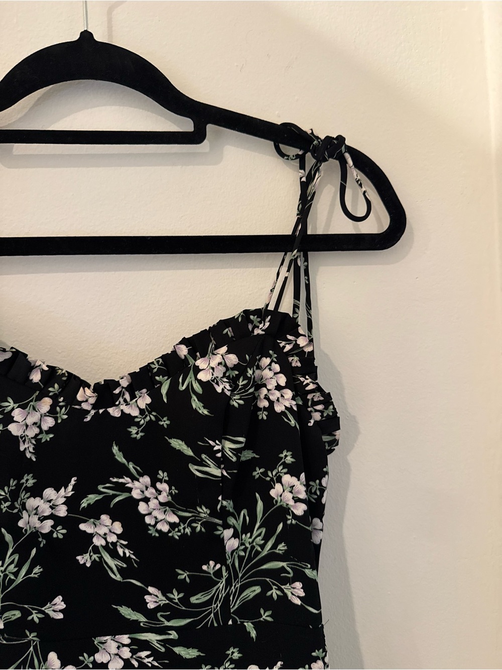 Lulus See the Blooms Black Floral Print Tie-Strap Midi Dress - Picture 8 of 10